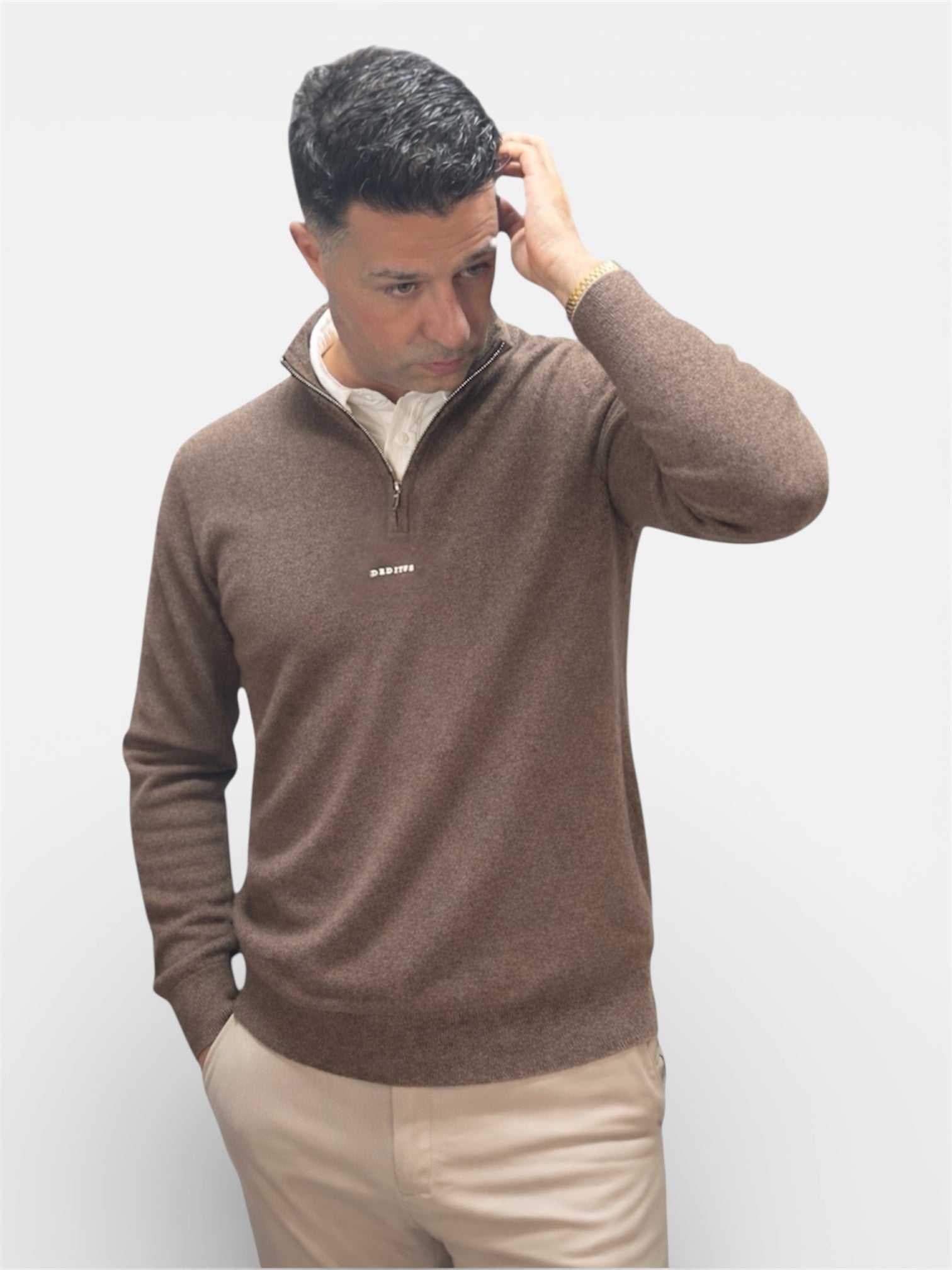 Wool-Cashmere Quarter Zip